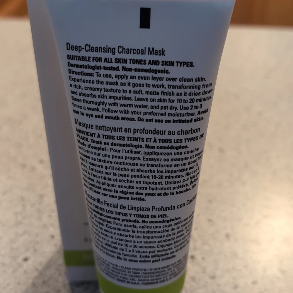 NEW Mary Kay Clear Proof Deep-Cleansing Charcoal Mask 4 OZ W/ Application Brush